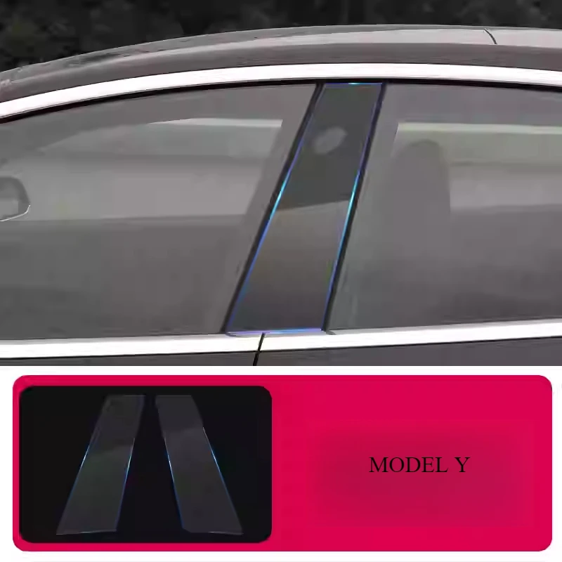 For Tesla Highland Model 3/y Center Pillar Protection Film B-pillar Anti-scratch TPU Film Modification and Assembly Accessory