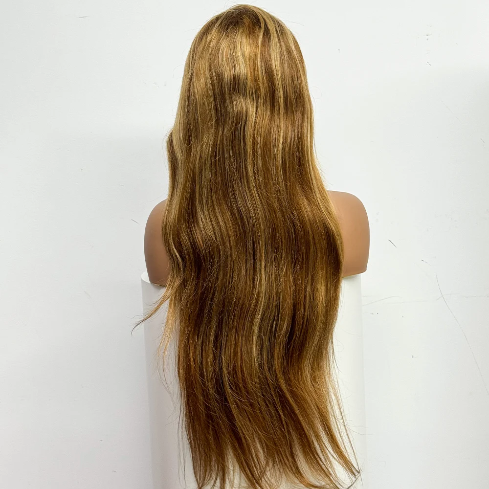 13x4 Highlighted Wig Straight Human Hair Wig Straight 13x4 Lace Front Wig Ombre Long Length Lace Frontal Wigs For Women