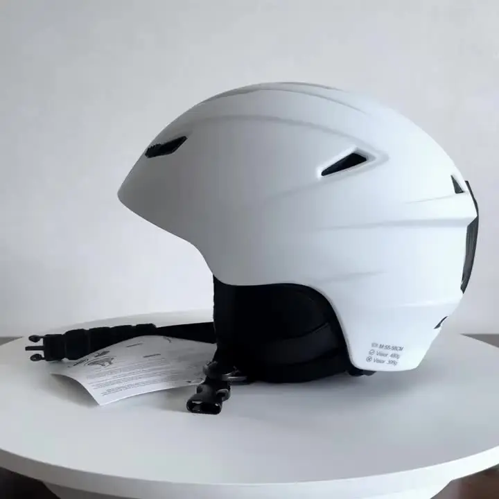 スキー、スノーボード ヘルメット Sサイズ ホワイト　バイザー 冬用スキーヘルメット スノーボード スケート用 サーマル メンズ