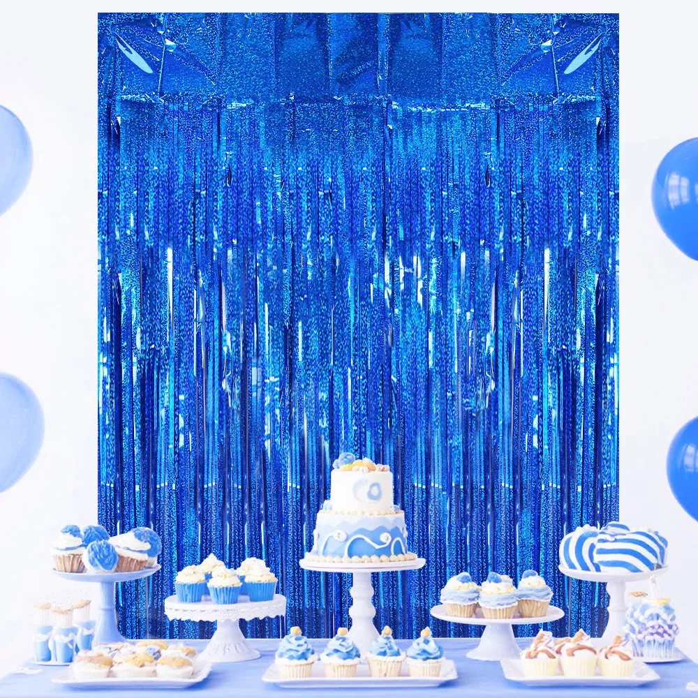 Aqua Fantasy Tassel Rain Curtain - Shimmering Ocean-Themed Wall Decor