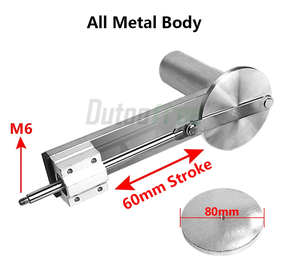 60mm Hub Mini Teleskop Linear antrieb großer Schub Ganzmetall körper Hub kolben mechanismus Motor Linear antrieb Motor – Detail 2