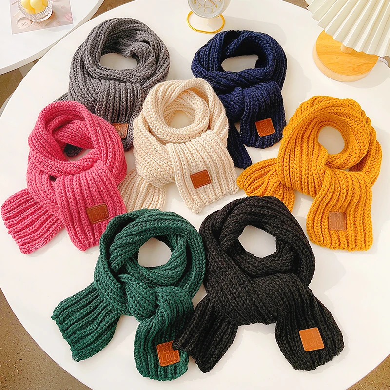Autumn and Winter Children Cute Soft Scarf Baby Sweet Scarf Boys Girls Cotton Warm Windproof Triangle Kids Gift