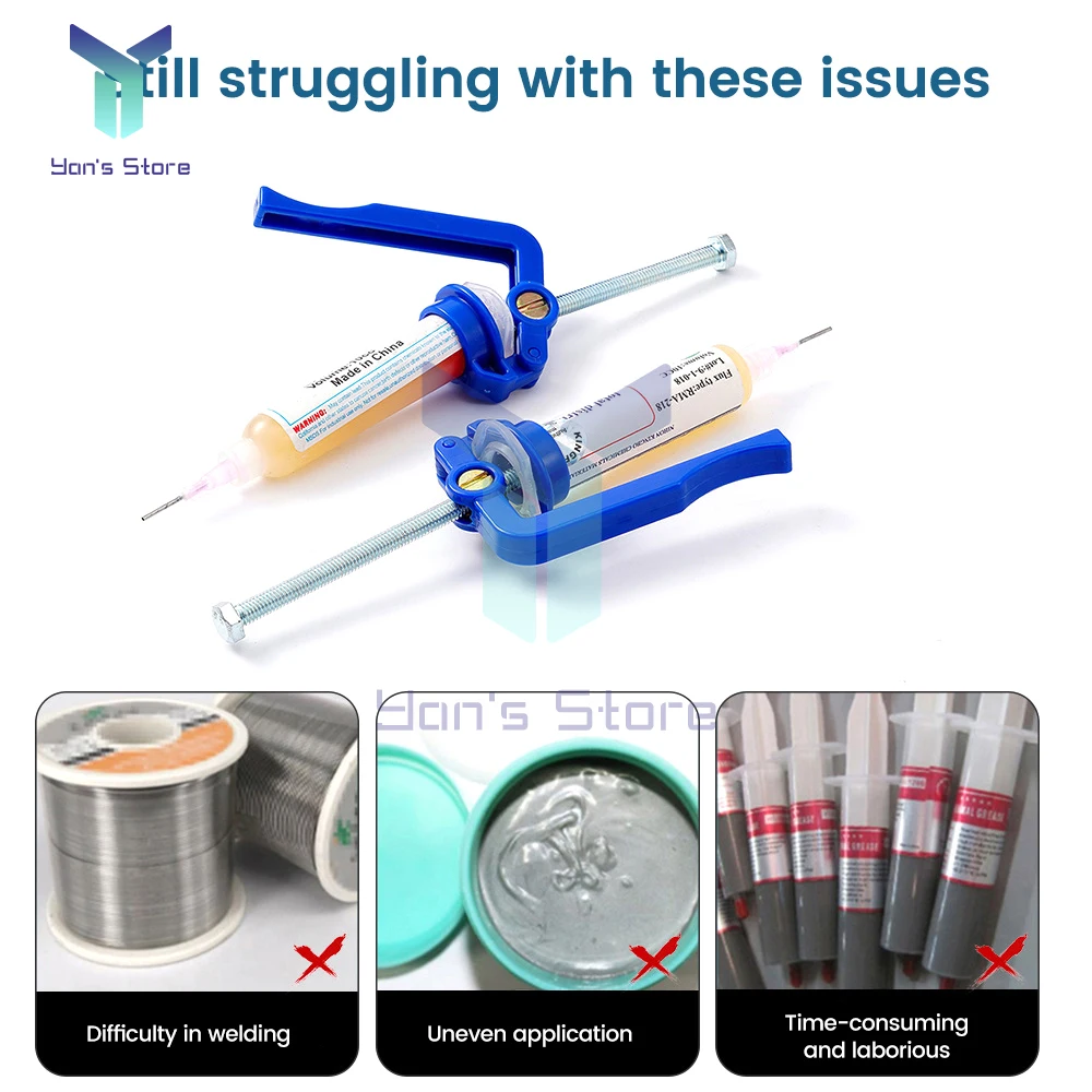Solder Paste Glue Gun Effortless Extruder Circuit Board Repair Solder Paste Booster UV Glue Gun Booster Soldering Accessories, solder paste extruder