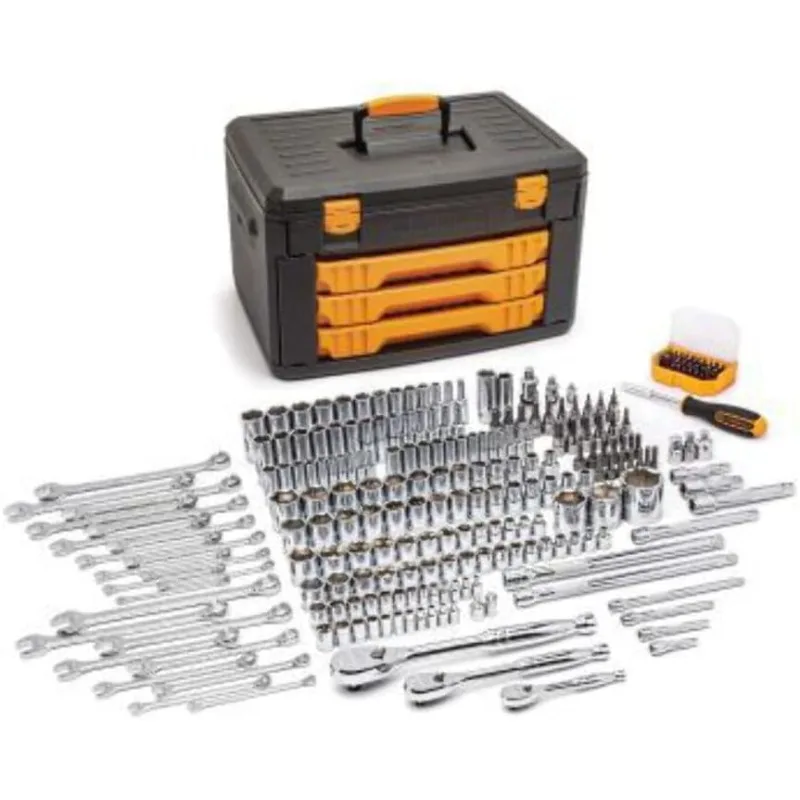 GEARWRENCH 80966 243 Pc. 6 Pt. Mechanics Hand Tool Set in 3 Drawer Storage Box USA