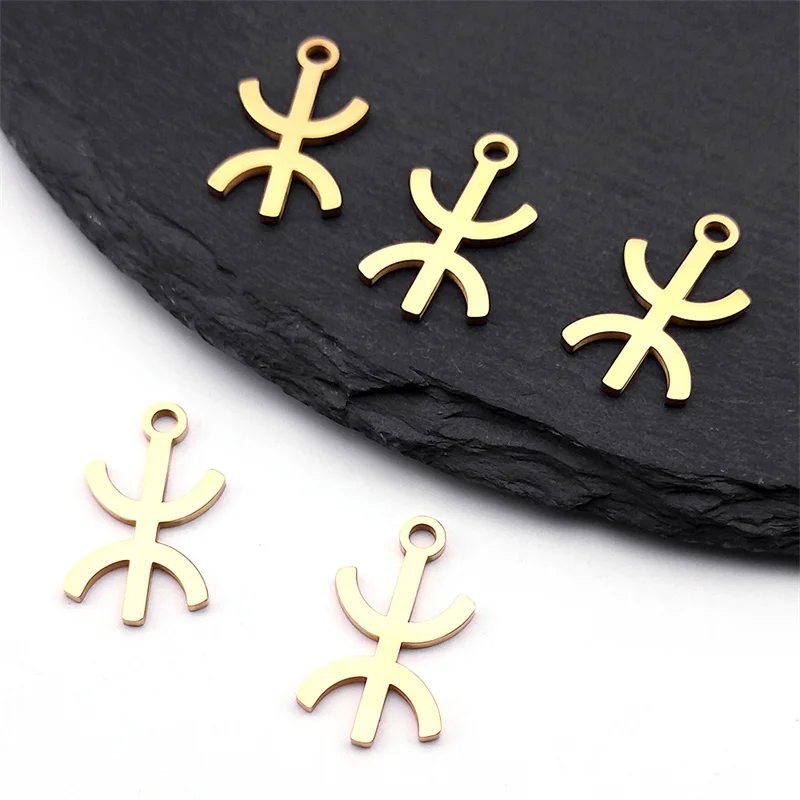 Edelstahl Afrika Berber Anhänger Diy Halskette für Frauen Männer Gold Farbe Afrikanische Berber Kabyle Symbol Schmuck Machen N1730 – Detail 4