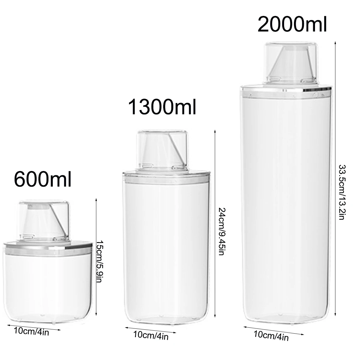 Straight Laundry Detergent Dispenser with Labels Laundry Room Orgnization for Luandry pods Powders Softener Dispenser Jar 2