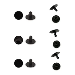6 Sets Replacement Rivet Buttons for Beach Shoes - 16mm Size (6 Sets Black)
