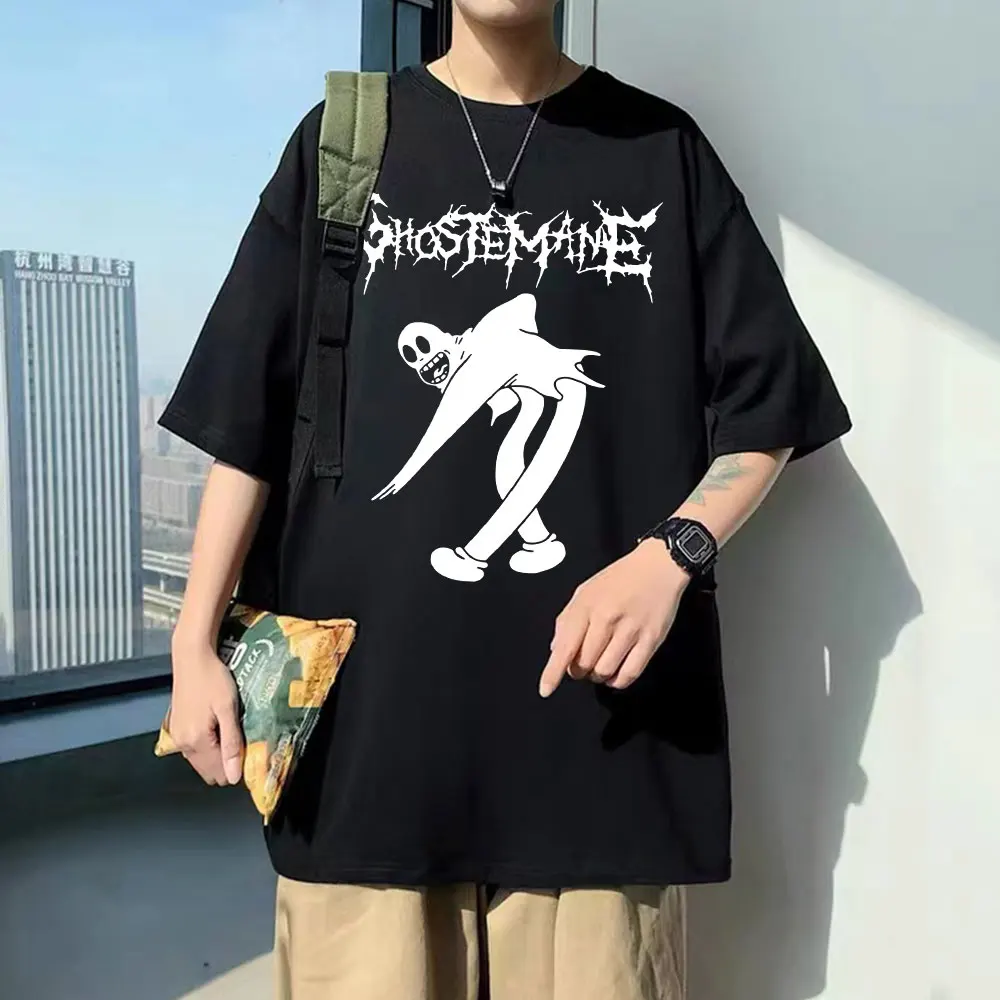 

Vintage Ghostemane Graphic Tshirt Male Summer Punk Oversized Tees Men Women Fashion Rock Gothic T-shirt Man Loose Cotton T Shirt