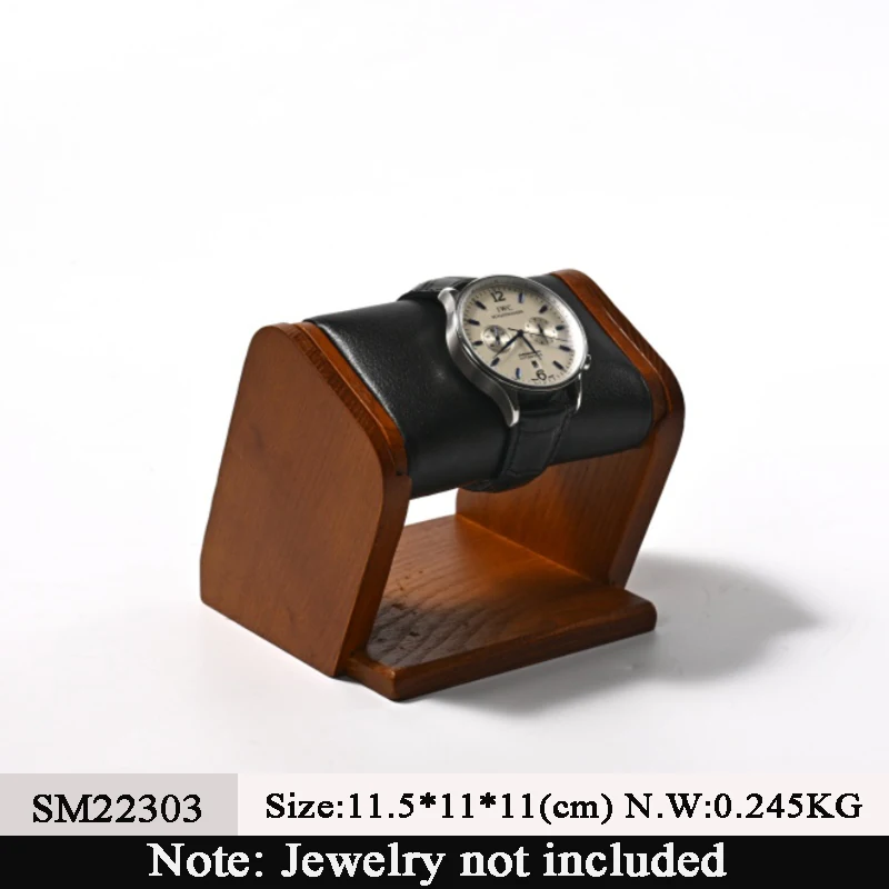 Oirlv ソリッド木製バングルブレスレットウォッチホルダー 展示/トレードショー/小売店 ジュエリーディスプレイスタンド(グレー) Oirlv 腕時計 スタンド 時計スタンド マイクロファイバー 1本用
