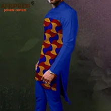 

African Men Clothing Set Dashiki Tops Shirt and Print Pants Tracksuit Ankara Outfits Floral Attire Plus Size Clothes A2216002