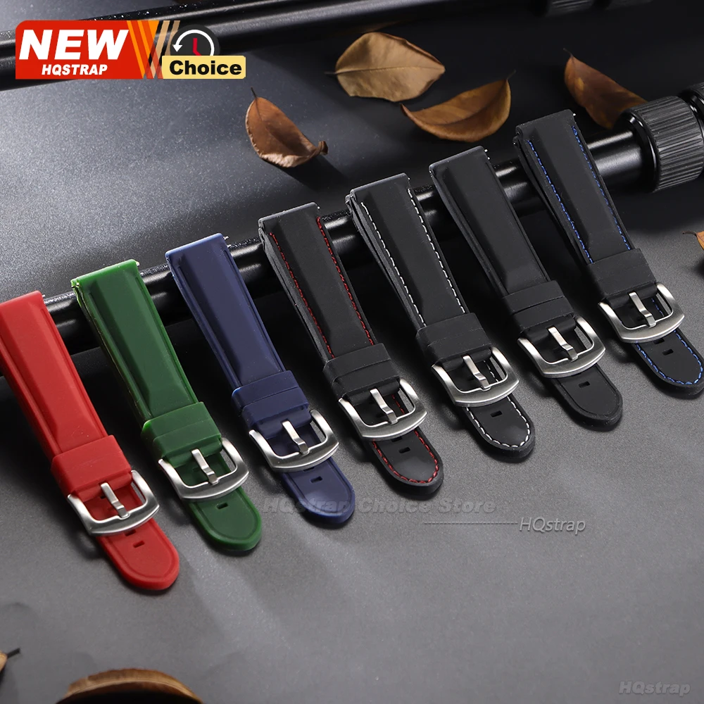 Enhanced Waterproof Sports Silicone Watch Band Strap, Universal Fit