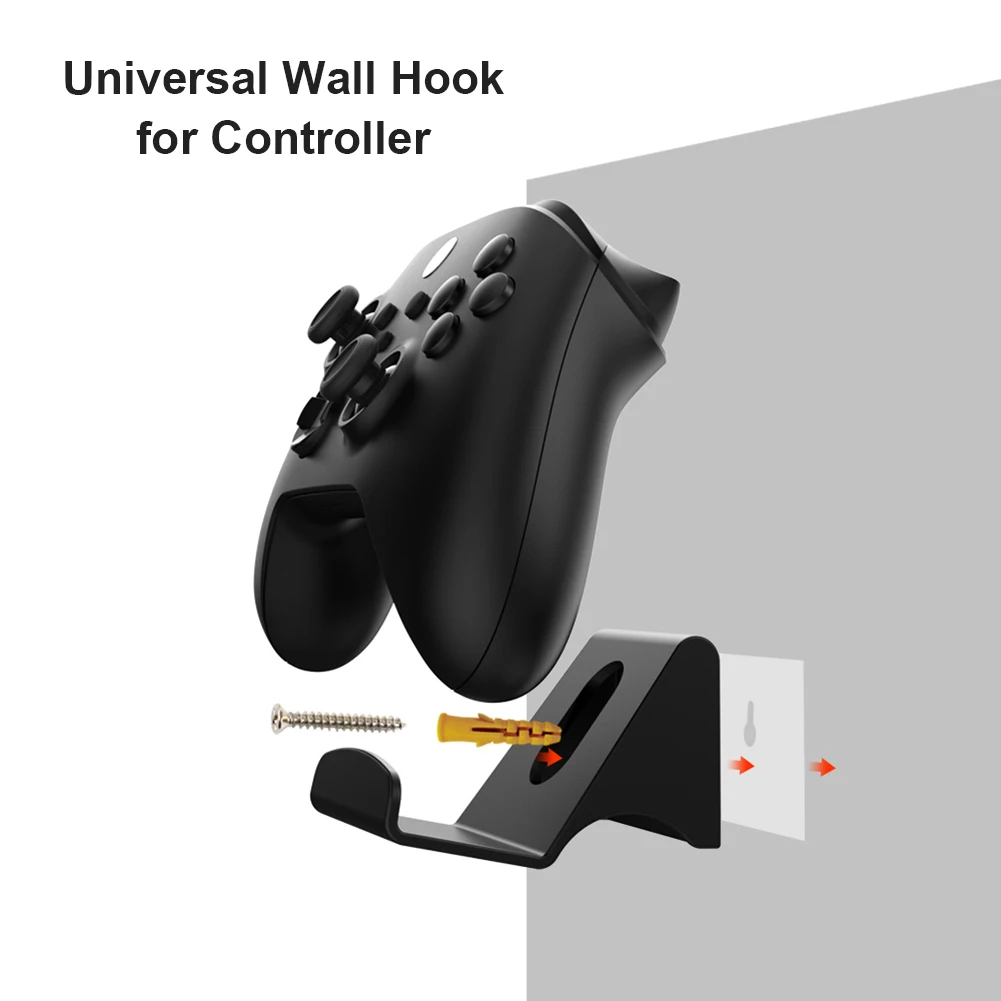 Wall Mounted Game Controller Headset Hanging Holder for PS4 PS5 Xbox Switch Pro