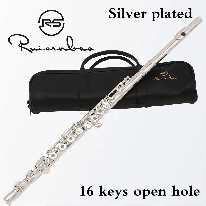

RS Flute 16 Holes Open C Key E Split Silver Plated for Beginner