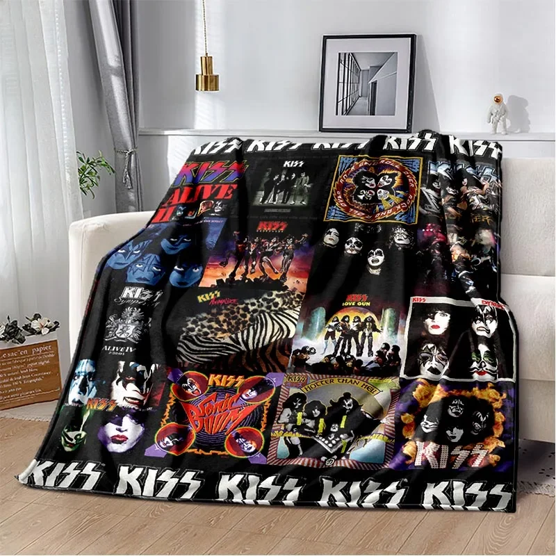KISSBandRockBand3dPrintedBlanketFlannelBlanketSuperSoft