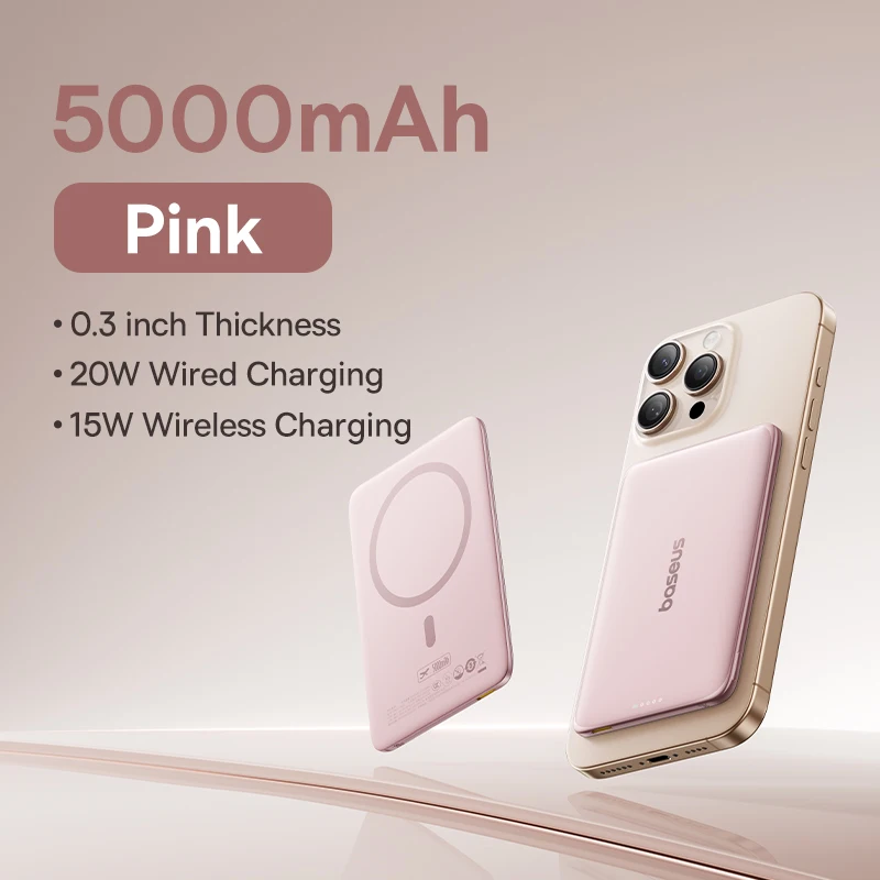 Baseus 5000mAh بنك الطاقة المغناطيسي 15W اللاسلكي...