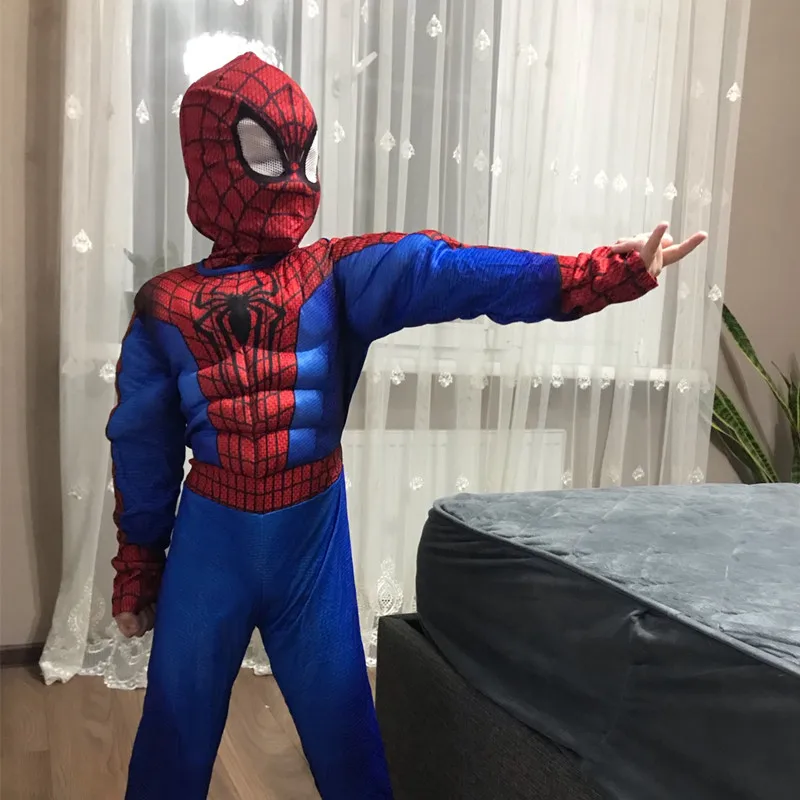 Costume Spiderman Muscle Chest pour enfants, UlOscar Deluxe