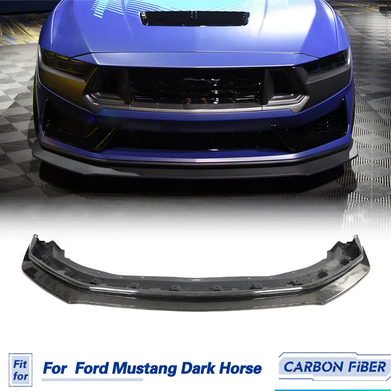 

Передний бампер для автомобиля, спойлер из углеродного волокна для Ford Mustang Dark Horse 2024, сменный передний бампер для гонок, передний фартук для подбородка, комплект кузова