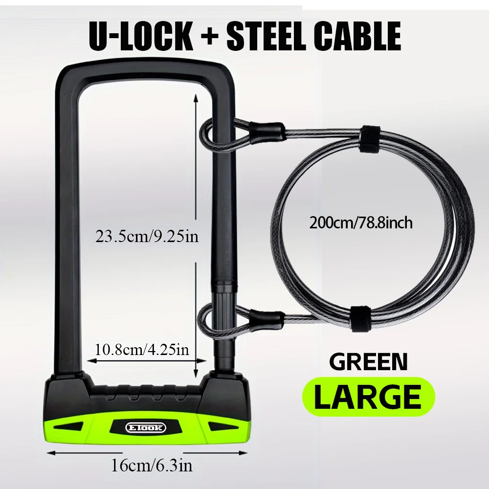 Green U Cable Lock-L