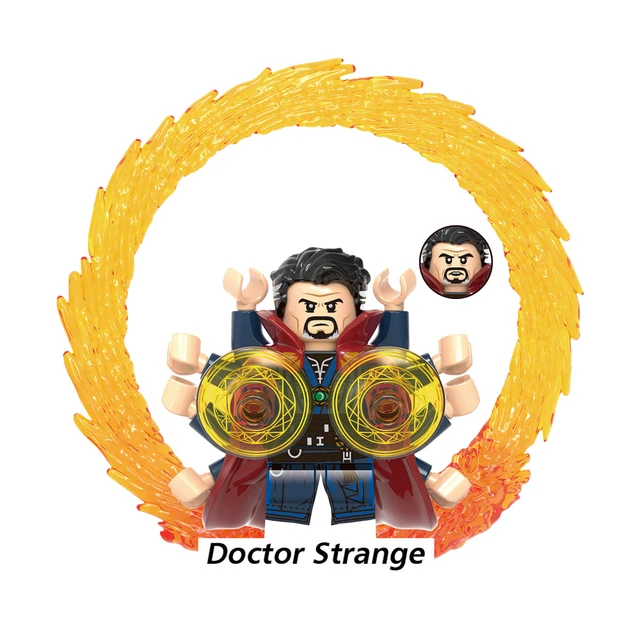 Disney Doctor Strange Scarlet Witch Moon Knight Wong Building Block Dormammu Hulk Ultron Carter Professor X Brick America Chaves O-X1889