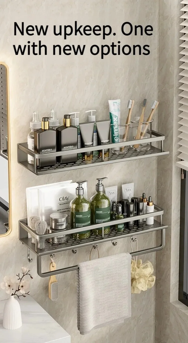 Description Picture 2 of itemToilet Storage Rack non Perforated Wall Mounted Capable of Draining Water Washing Organizing and Multifunctional Toilet Rack