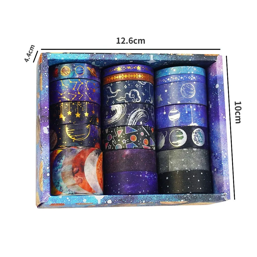 Washi tape Starry Sky Themed Washi Tape Set with 19 Rolls for Decorative Journaling and DIY Crafts