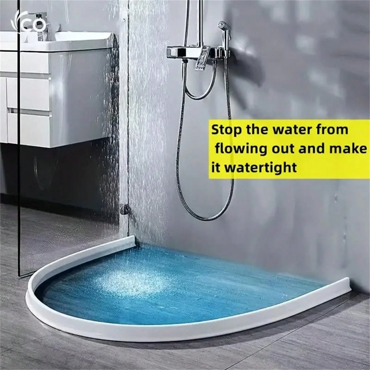 1PC 1m/2m Self-adhesive Silicone Water Stop Strip Bendable Flexible Water Stop Strip Bathroom Door Separation Barrier