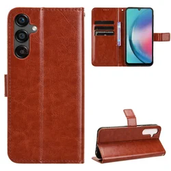 Leather Flip Wallet Case with Card Slot & Stand Feature - Samsung M32 4G (Brown)