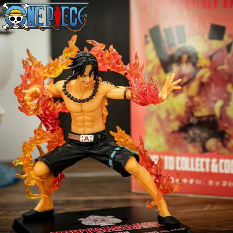 16Cm Anime One Piece Sanji Rufy Sculpture Black Leg Fire Battle Pvc Da Collezione One Piece Action Figure Model For Friend Toys