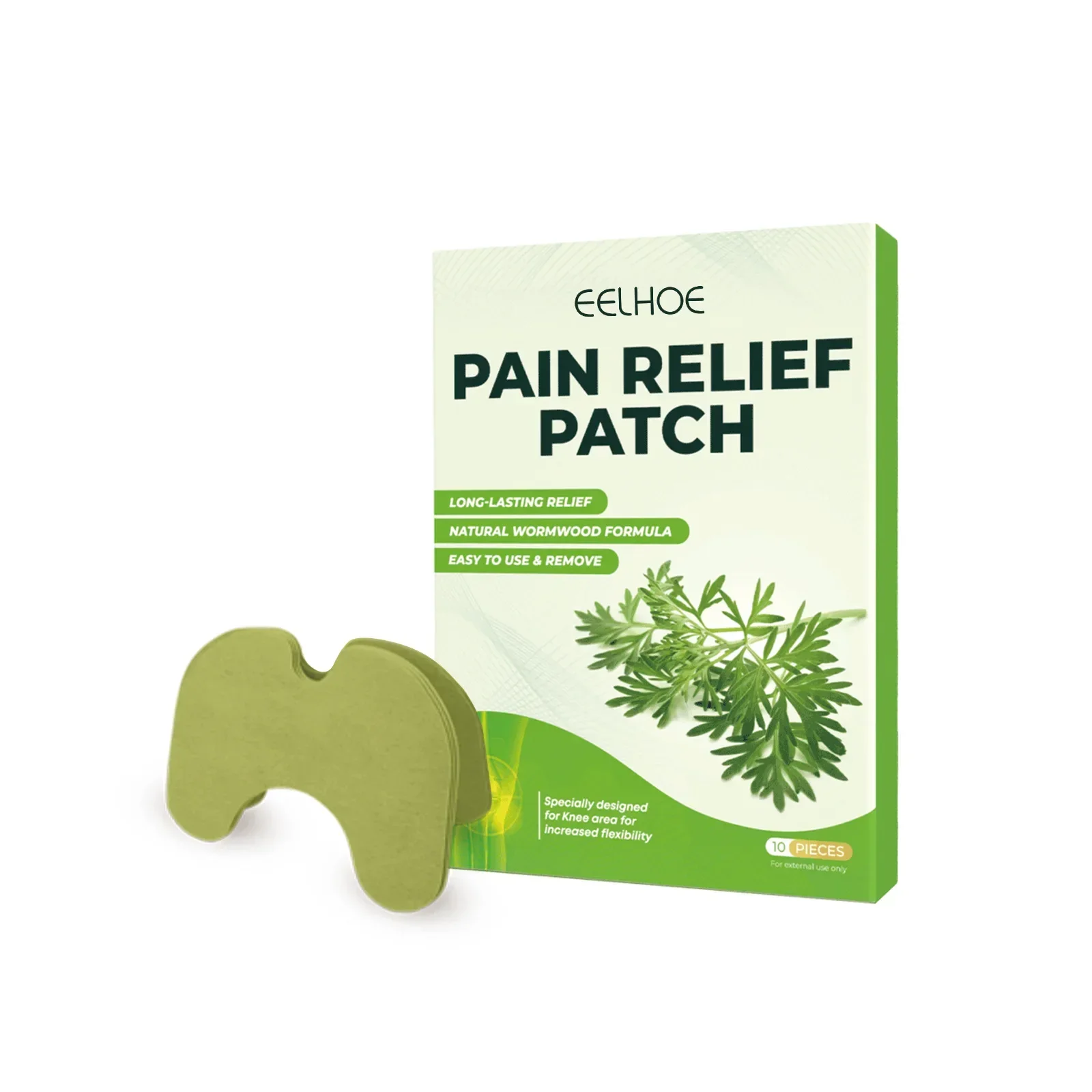 Pain Analgesic Cream 10pcs Wormwood Pain Relieving Sticker for Knee Joint Lumbar Vertebrae and Cervical Vertebrae