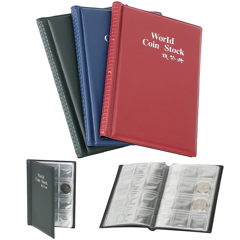 Coin Holder Albums Collecting Money Organizer Mini Penny Coin Storage Bag 120 Pockets Coins Collection Album Book for Collector