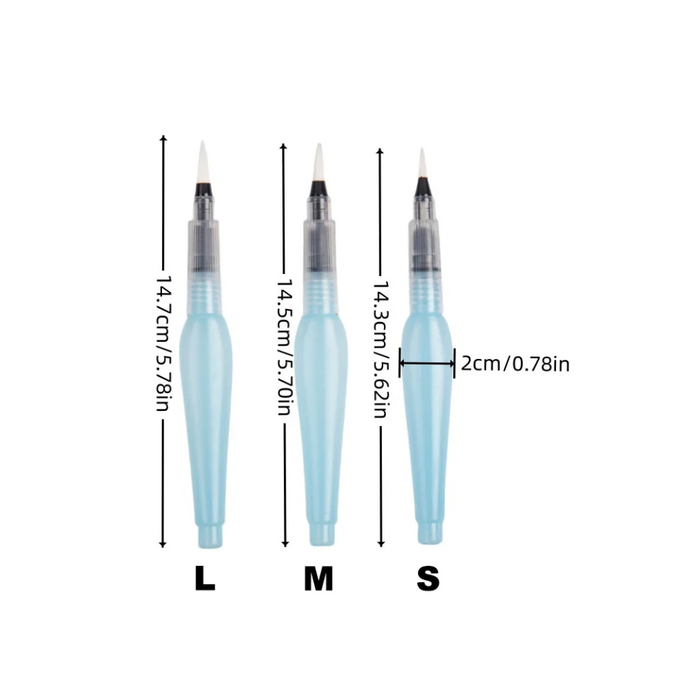 Solid watercolor fountain pen filling painting brush tip Flat tip Storage pen Water-soluble color lead drawing