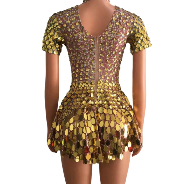Metallic Short Party Dress Bodysuit 20