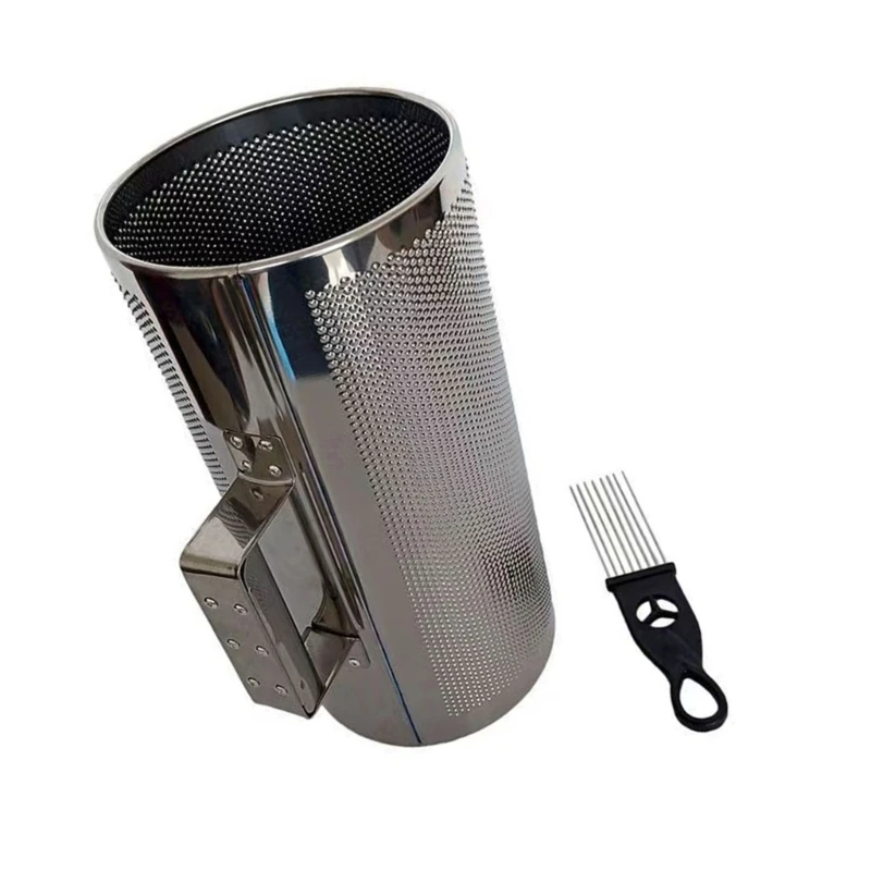 New Metal Guiro Instrument Shaker Guiro Shaker with Scraper Musical Instrument Round Cylinder Latin Percussions Instruments