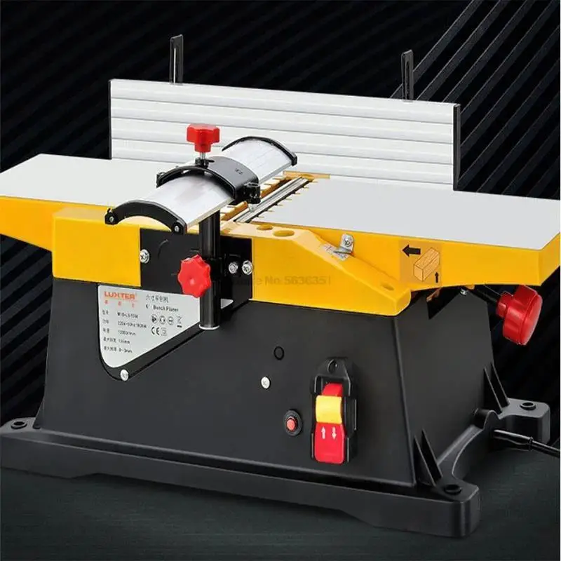 

6 Inch Woodworking Planer Desktop 220V Electric Planer Multi-functional Household Power Tools Small Planer Heavy Duty Planer