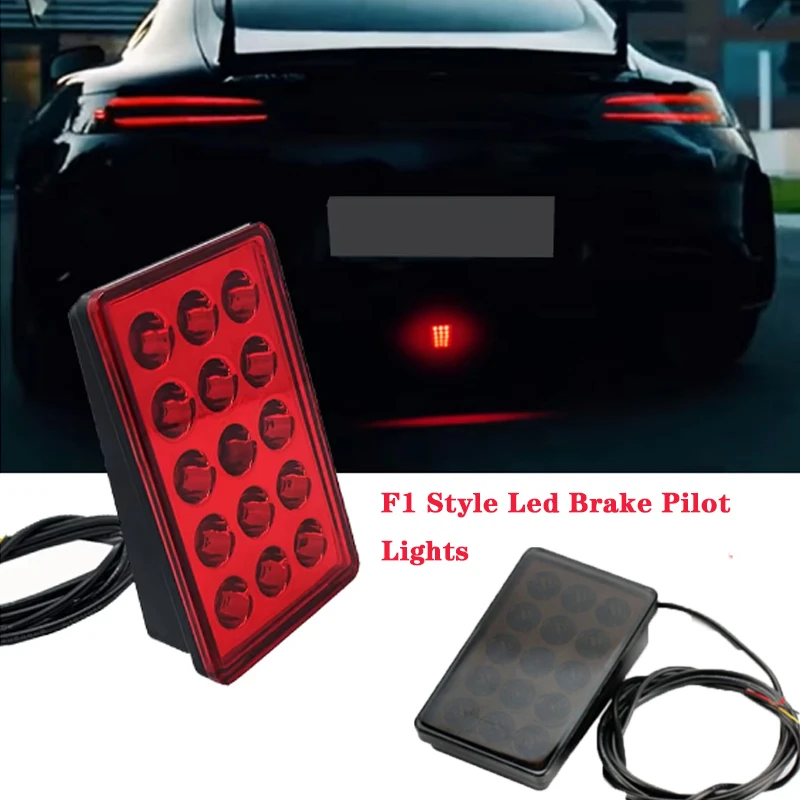 F1-Style-Led-Brake-Pilot-Lights-12V-15led-Rear-Tail-Lights-Auto-Flash ...