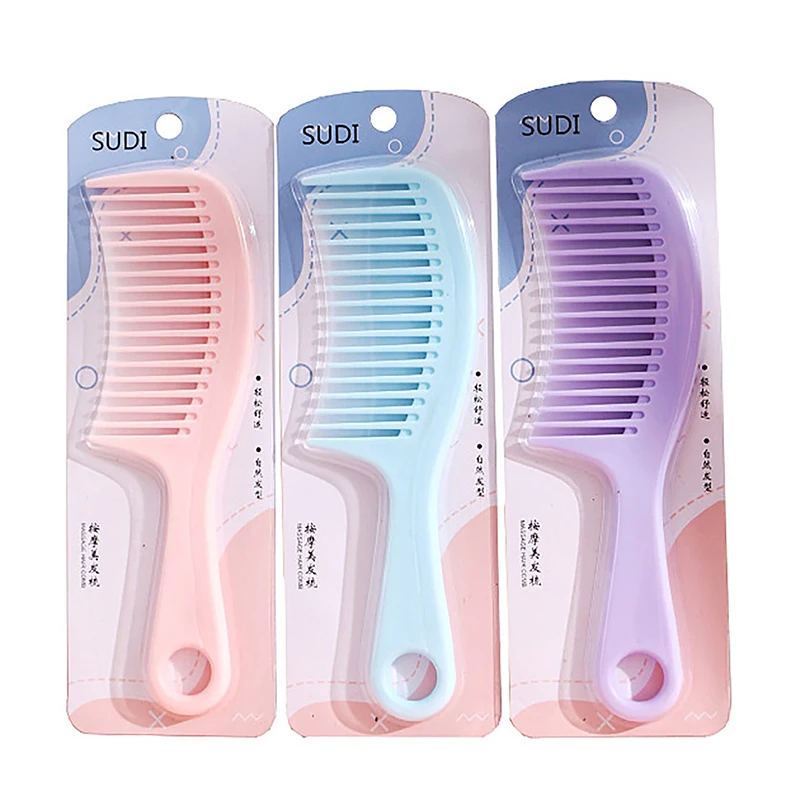 

Large-Tooth Curly Hair Comb Adult Female Smooth Hair Comb Wide-Tooth No Knot Thickened Hairdressing Comb Styling Tool