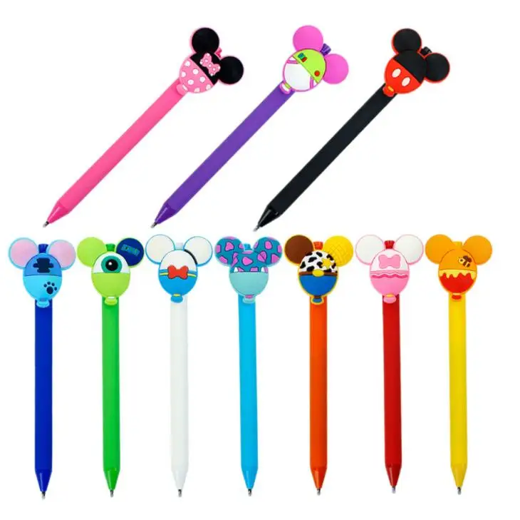 

30 pcs/lot Creative Mouse Press Gel Pen Cute 0.5 mm Black Ink Signature Pens Promotional Gift Stationery School Supplies