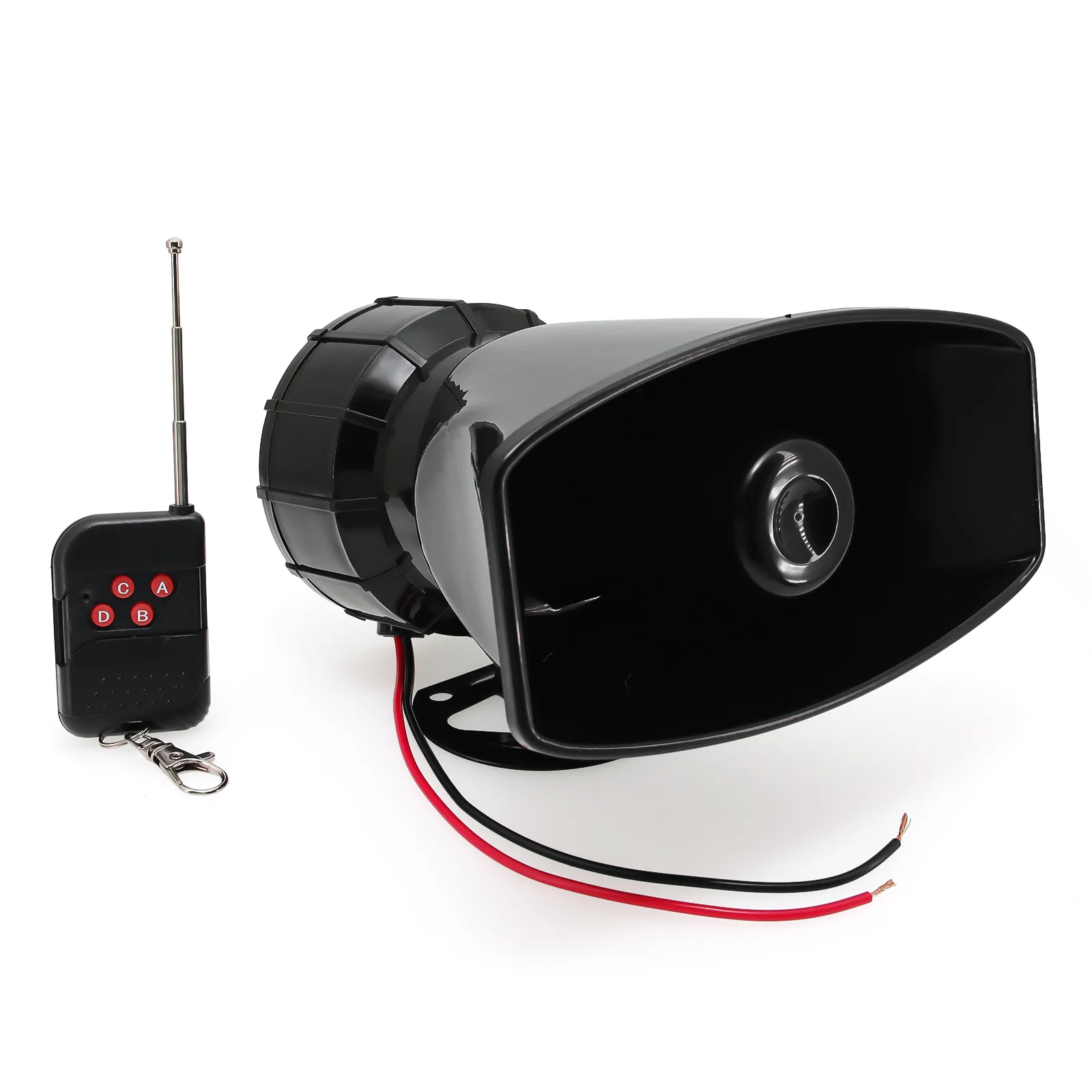 Wireless Electronic 7-Sound 130dB 12V Car Alarm Air Horn Loudspeaker