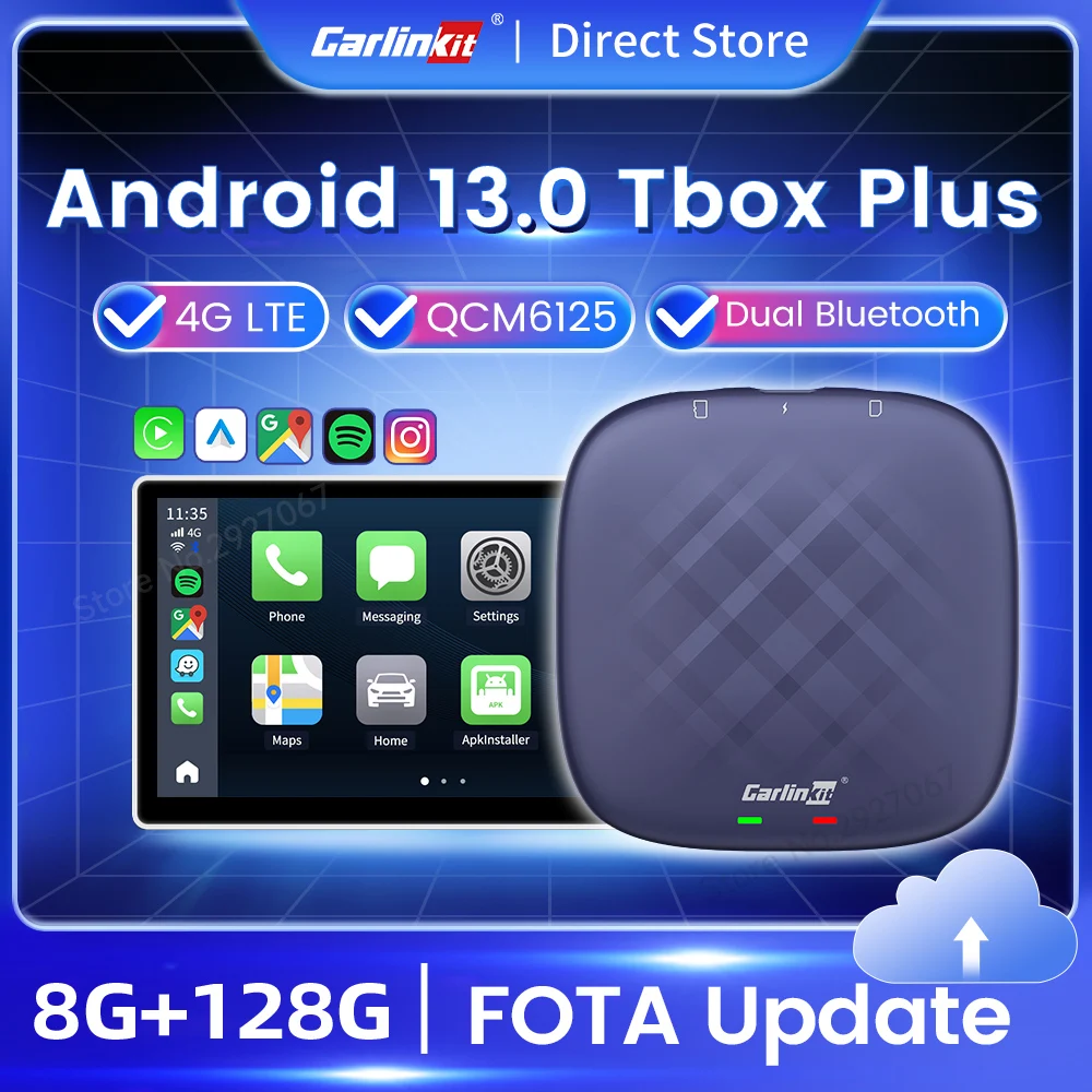 最安値，大得価 CarlinKit Tbox Plus Android13.0 4+64GB ワイヤレス