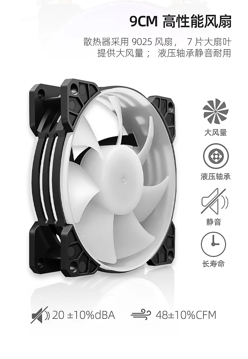 4Pin Ventilador Silencioso para Intel 775 1150