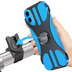 Universal Bike and Motorcycle Silicone Phone Holder - Shockproof Mobile Mount (Removable)