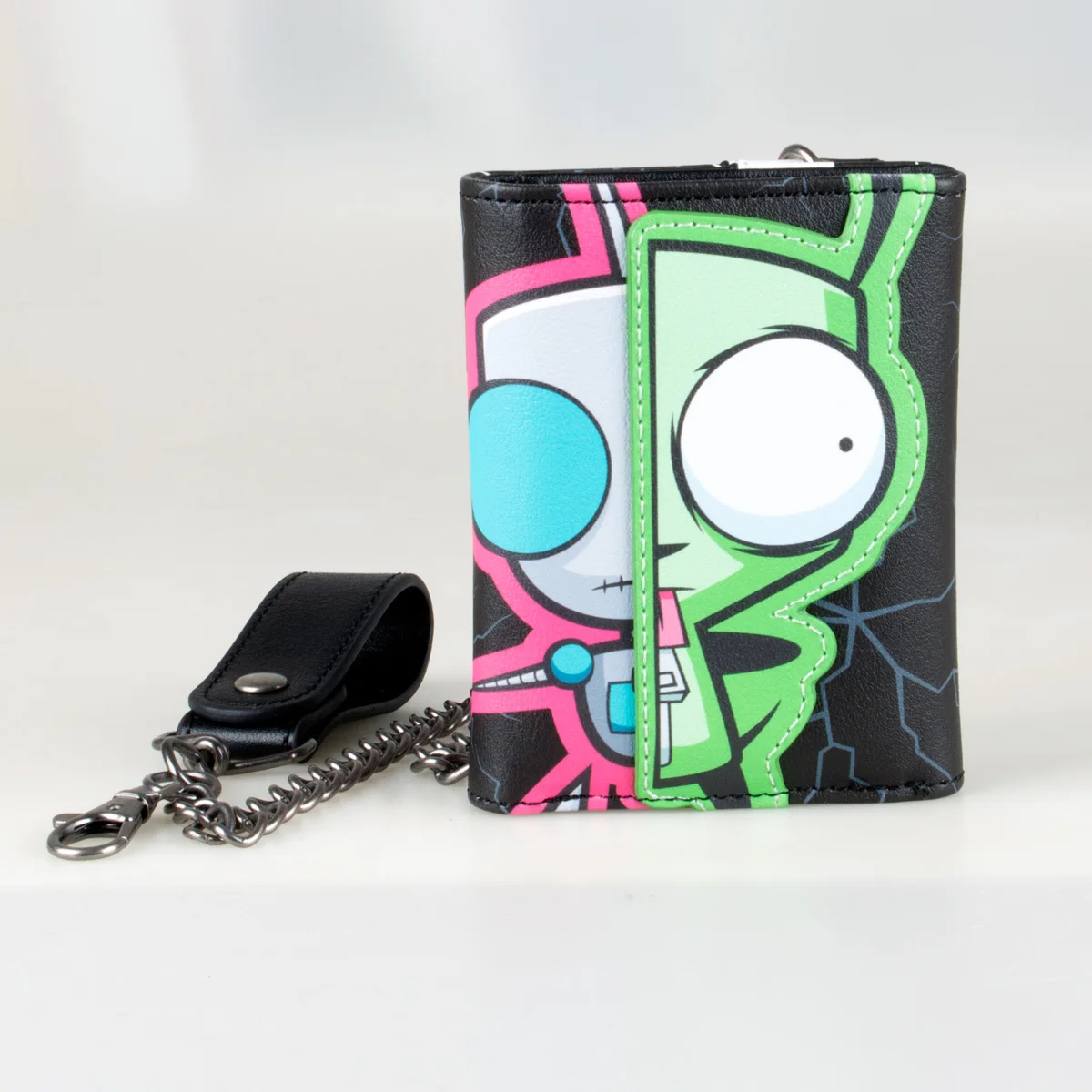 High-Quality Printed Triple-Fold Chain Wallet Fashionable Personalized Card Holder with ID Window