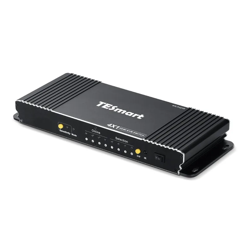 

TESmart OEM ODM 4x1 порт HDMI KVM переключатель сплиттер HDCP горячий разъем EDID 4K60Hz KVM переключатель для офиса