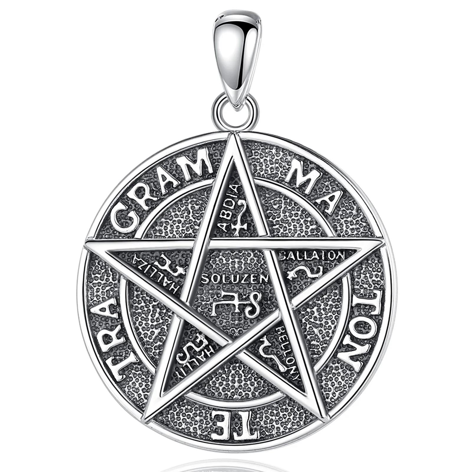 Sterling Silver Celtic Pentacle Charm-Pendant with Braided B