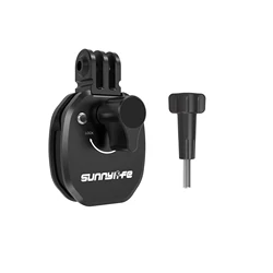 Aluminum Alloy Motorcycle Windshield Action Camera Mount Clip - Black