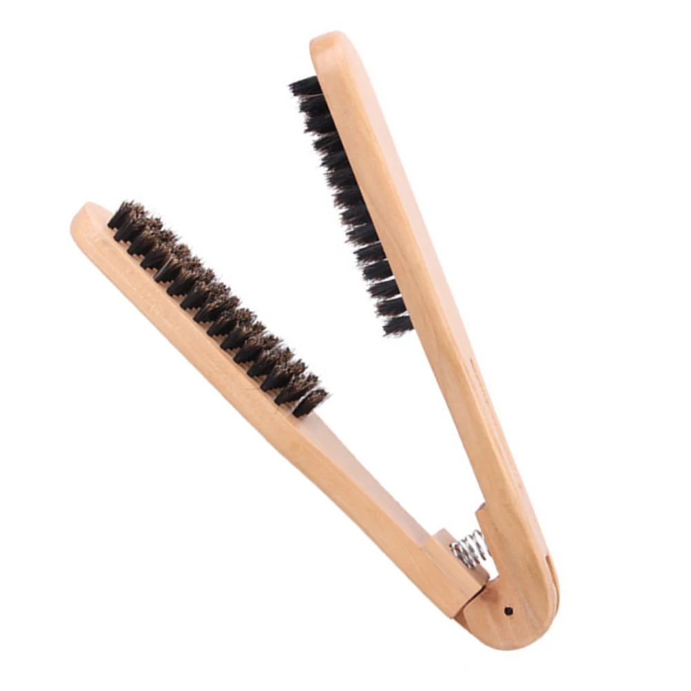 

Hair Straightening Brush V-Shaped Hair Brush Hair Straightener Hairdressing Tool Brush Comb DIY Home Hairdress Styling Tools