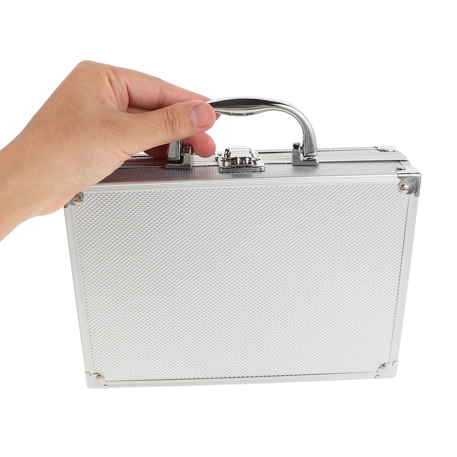 여행 가방 손전등 도구 상자 서류 가방 작은 어린이 알루미늄 하드 실버 합금 도구 여성용