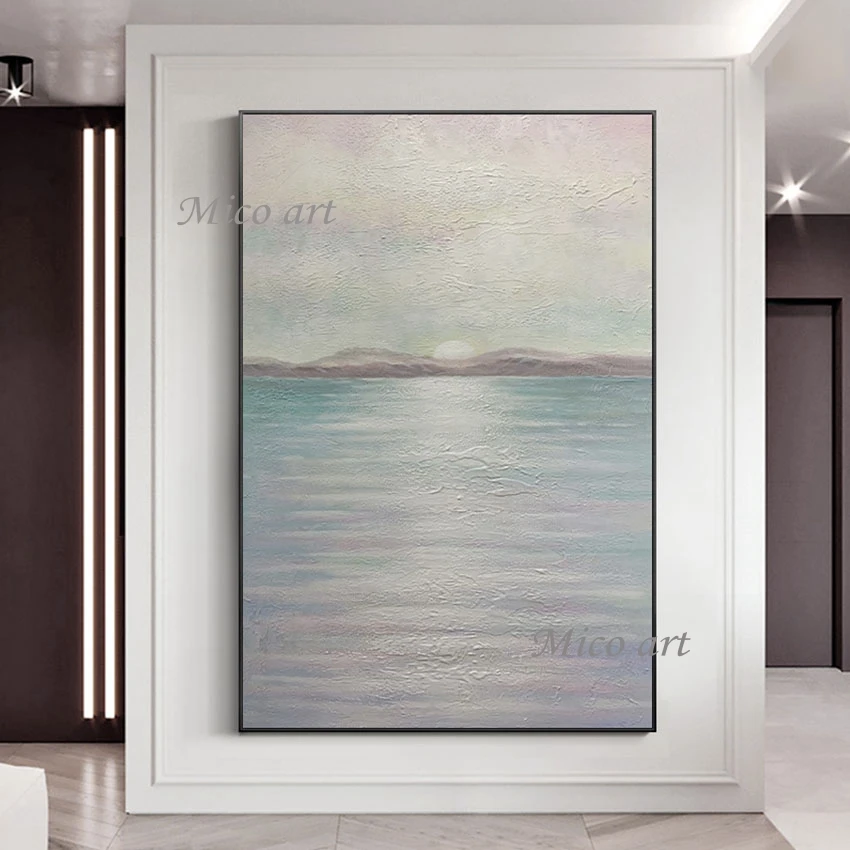 

Unframed 3d Abstract Oil Painting Seascape Hand Painted Acrylic Artwork Picture Canvas Art Modern Kindergarten Wall Decoration