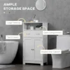 Kleankin Bathroom Cabinet Organizer, Freestanding Small Storage Cabinet with Two Drawers and Adjustable Shelf for Living Room 4