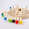 Wooden Memory Match Stick Chess Color Game Board Puzzles Montessori Educational Toy Cognitive Ability Learning Toys for Children 1